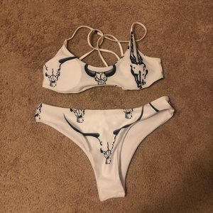 Cow Bull Skull Bikini
